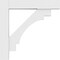 Ekena Millwork Standard Merced Architectural Grade PVC Bracket with Block Ends, 3"W x 24"D x 24"H BKTP03X24X24MRC05 - alternate 4